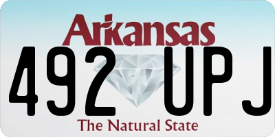 AR license plate 492UPJ