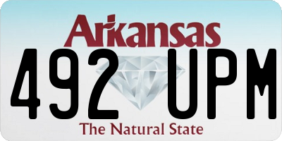 AR license plate 492UPM