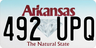AR license plate 492UPQ