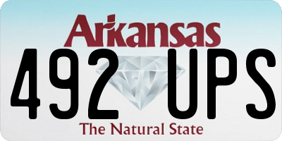 AR license plate 492UPS