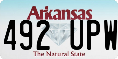 AR license plate 492UPW