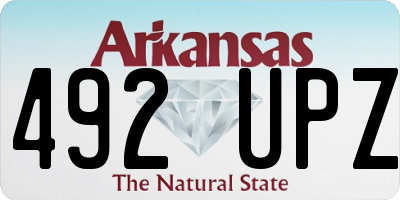 AR license plate 492UPZ