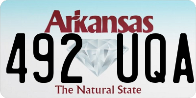 AR license plate 492UQA