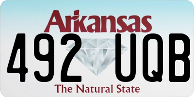 AR license plate 492UQB