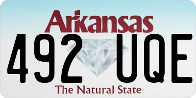 AR license plate 492UQE