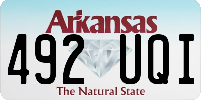 AR license plate 492UQI