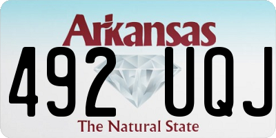 AR license plate 492UQJ