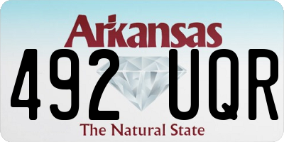 AR license plate 492UQR