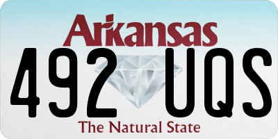 AR license plate 492UQS