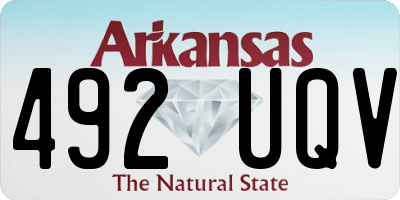 AR license plate 492UQV