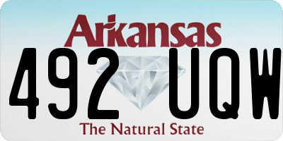 AR license plate 492UQW