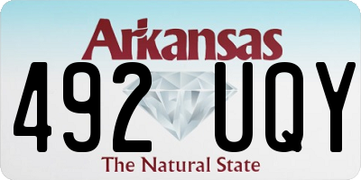 AR license plate 492UQY