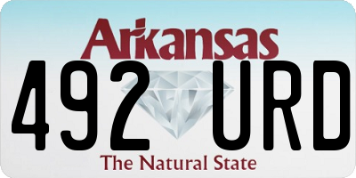AR license plate 492URD