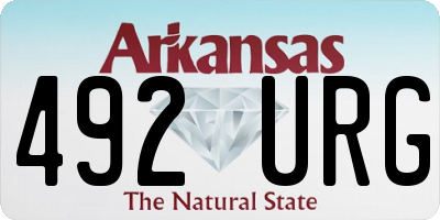 AR license plate 492URG
