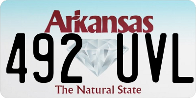 AR license plate 492UVL