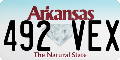 AR license plate 492VEX