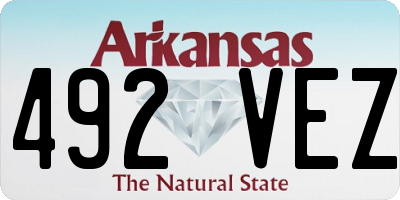 AR license plate 492VEZ