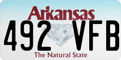 AR license plate 492VFB