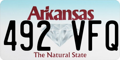 AR license plate 492VFQ