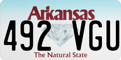 AR license plate 492VGU