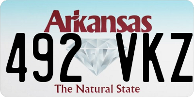 AR license plate 492VKZ