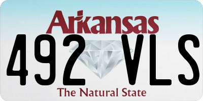AR license plate 492VLS