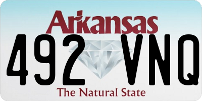AR license plate 492VNQ