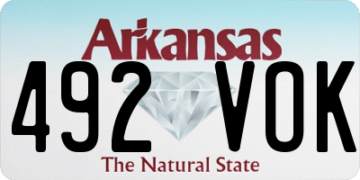 AR license plate 492VOK