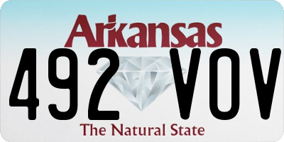 AR license plate 492VOV