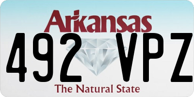 AR license plate 492VPZ