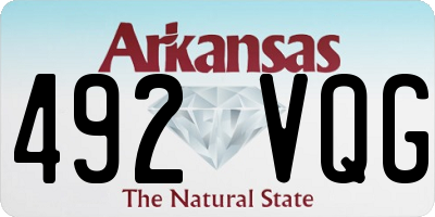 AR license plate 492VQG