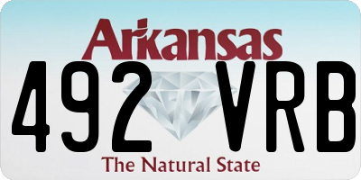 AR license plate 492VRB