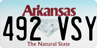 AR license plate 492VSY
