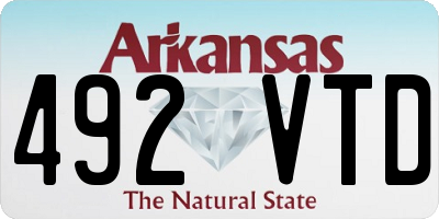 AR license plate 492VTD