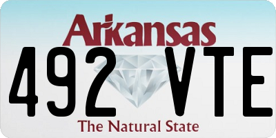 AR license plate 492VTE