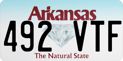 AR license plate 492VTF