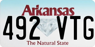AR license plate 492VTG