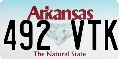 AR license plate 492VTK