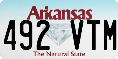 AR license plate 492VTM