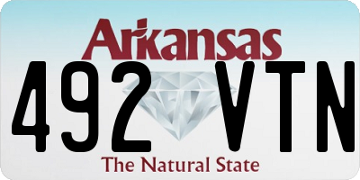 AR license plate 492VTN