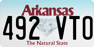 AR license plate 492VTO