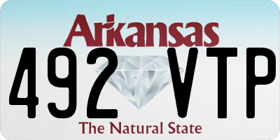 AR license plate 492VTP
