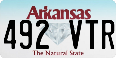AR license plate 492VTR