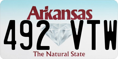 AR license plate 492VTW