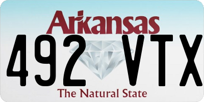 AR license plate 492VTX
