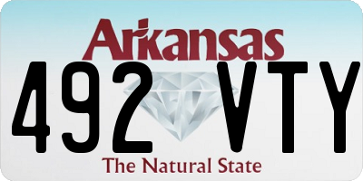 AR license plate 492VTY