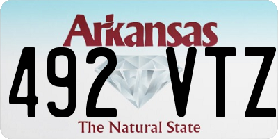 AR license plate 492VTZ