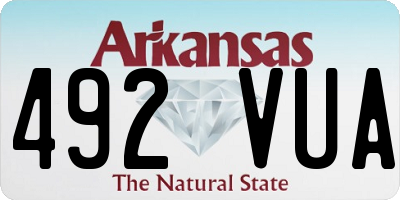 AR license plate 492VUA