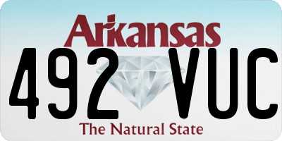 AR license plate 492VUC