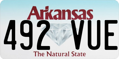 AR license plate 492VUE